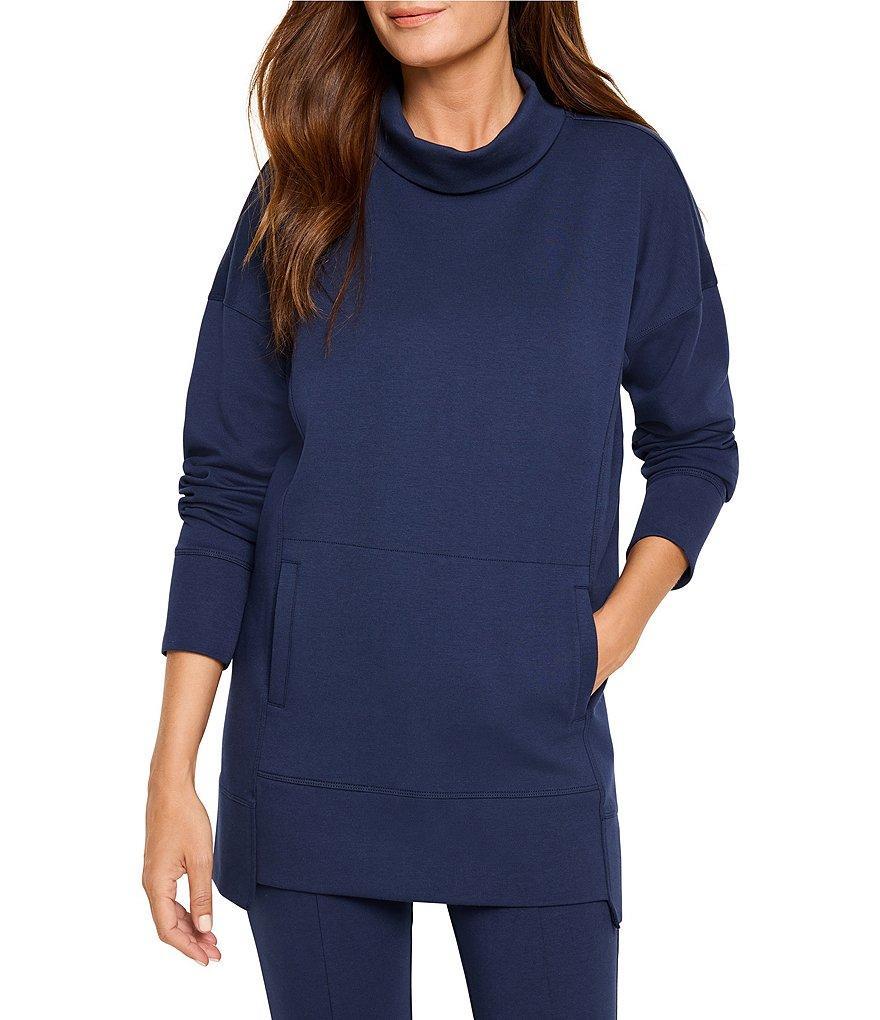 NIC + ZOE Seamed Scuba Knit Funnel Neck Long Sleeve Tunic Product Image