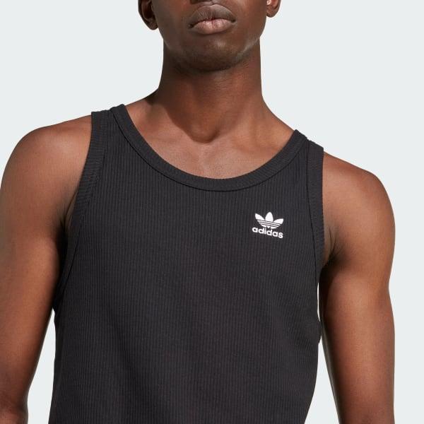 adidas Trefoil Essentials Tank Top White M Mens Product Image