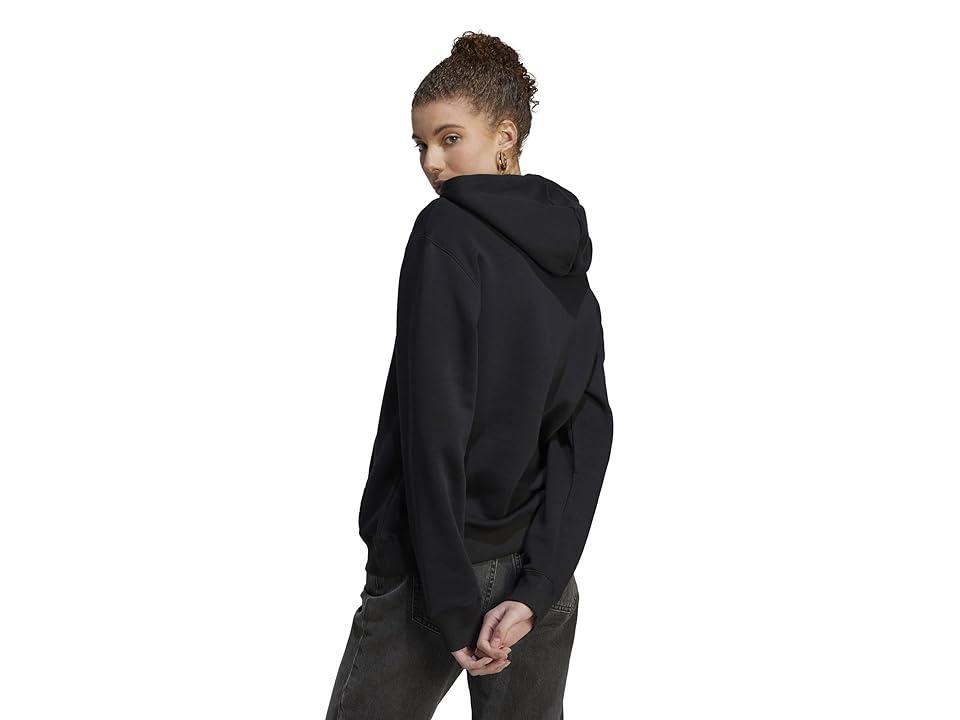 adidas Essentials Big Logo Regular Fleece Hoodie White) Women's Clothing Product Image