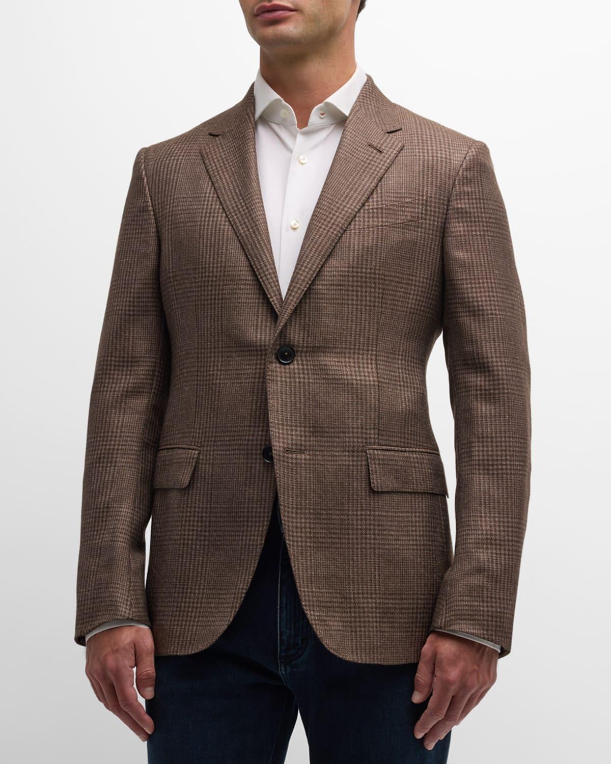 Men's Plaid Cashmere-Blend Sport Coat Product Image