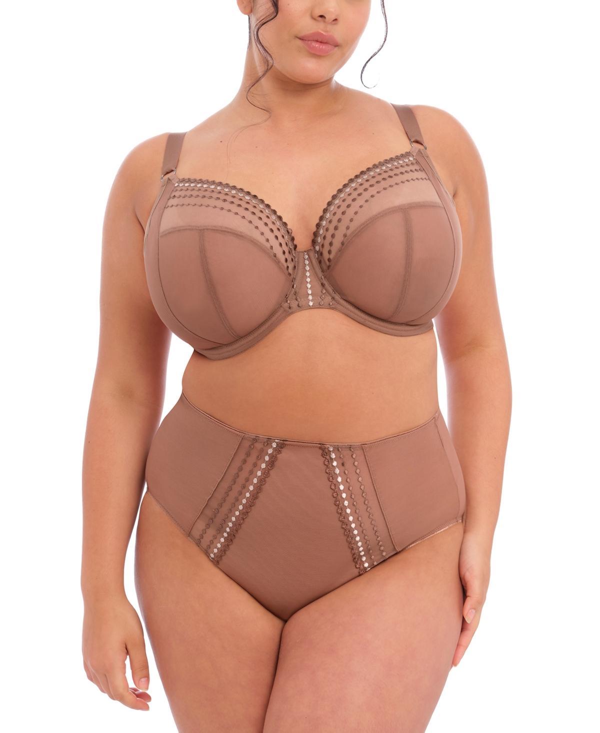 Elomi Plus Size Matilda Embroidered Sheer Plunging Convertible U-Back to Racerback Contour Wire Full Product Image