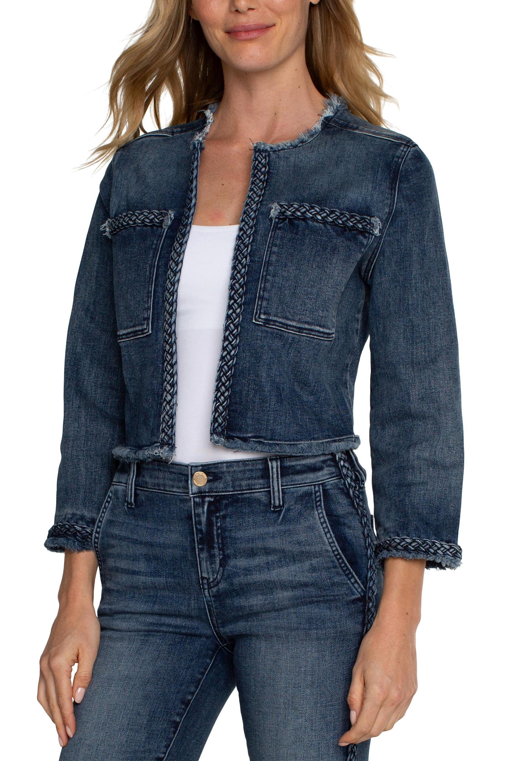 Denim Jacket w/Braid Detail Product Image