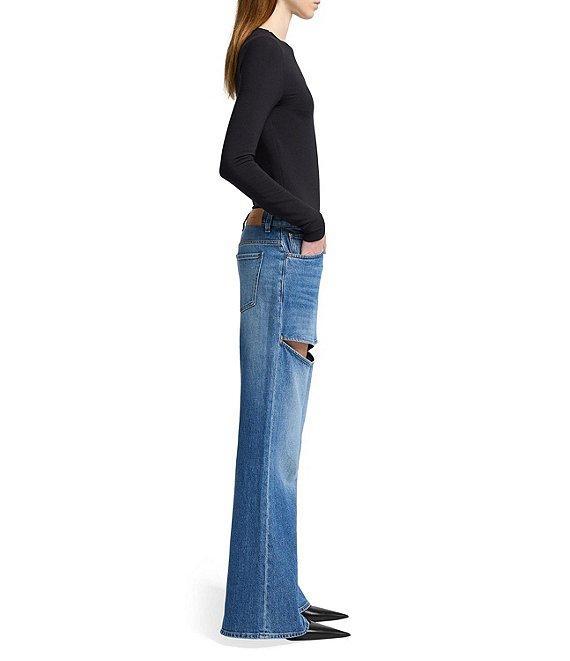 7 For All Mankind Spencer Cut-Out Detail Flare Leg Jeans Product Image