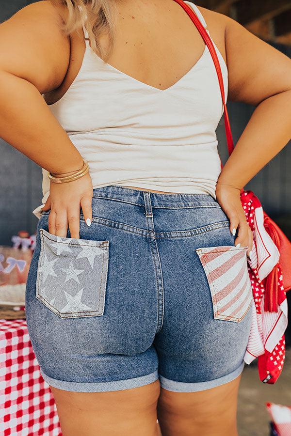 American Dream High Waist Shorts Curves Product Image