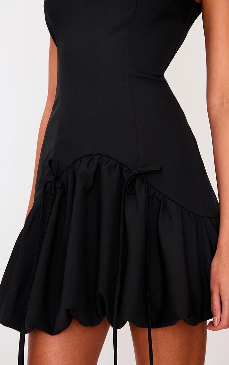 Black Racer Puffball Mini Dress Product Image