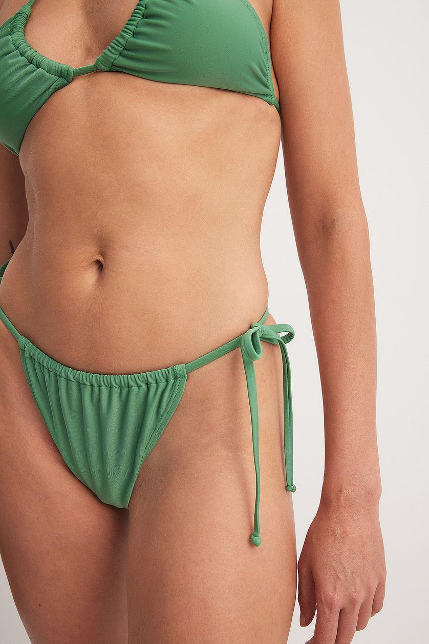 Drawstring Tie High Cut Bikini Panty Product Image