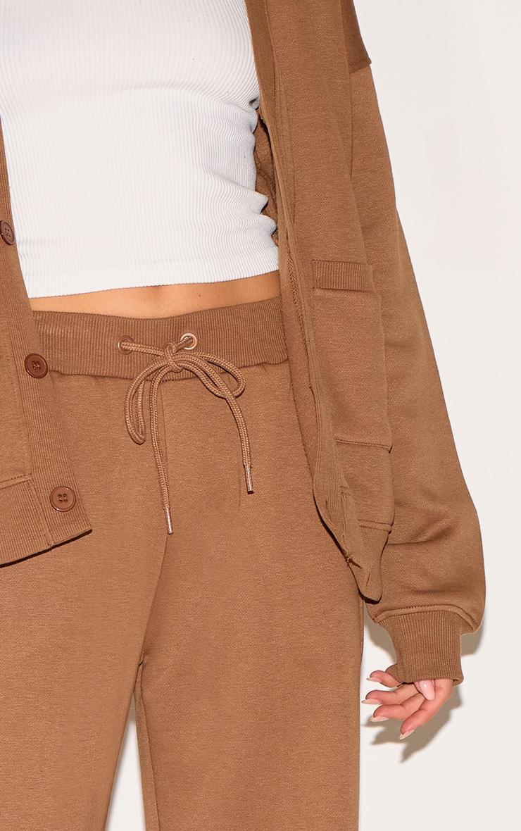 Taupe Wide Leg Drawstring Sweatpants Product Image
