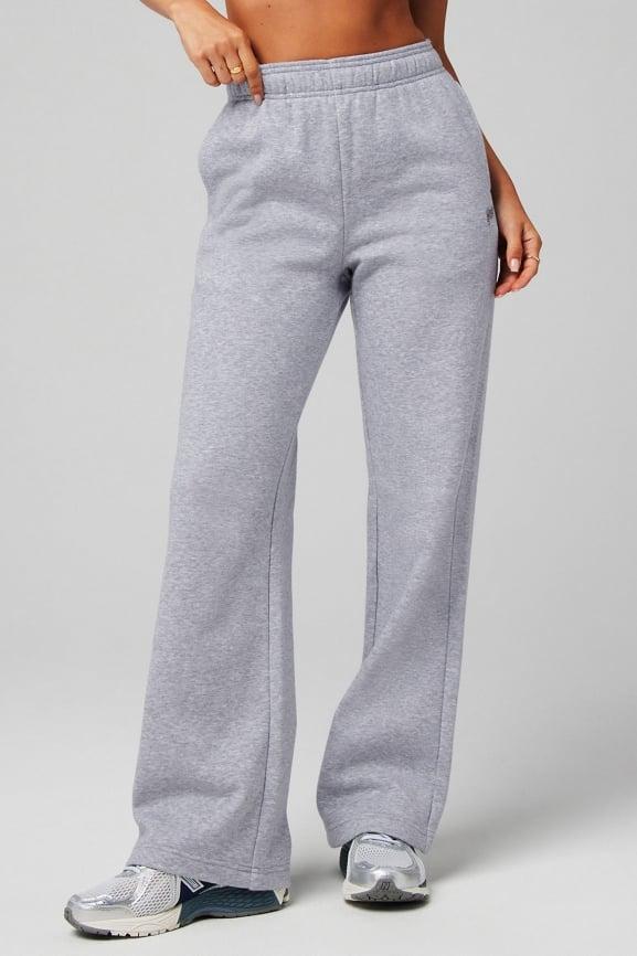 Cozy Fleece Wide Leg Sweatpant Product Image