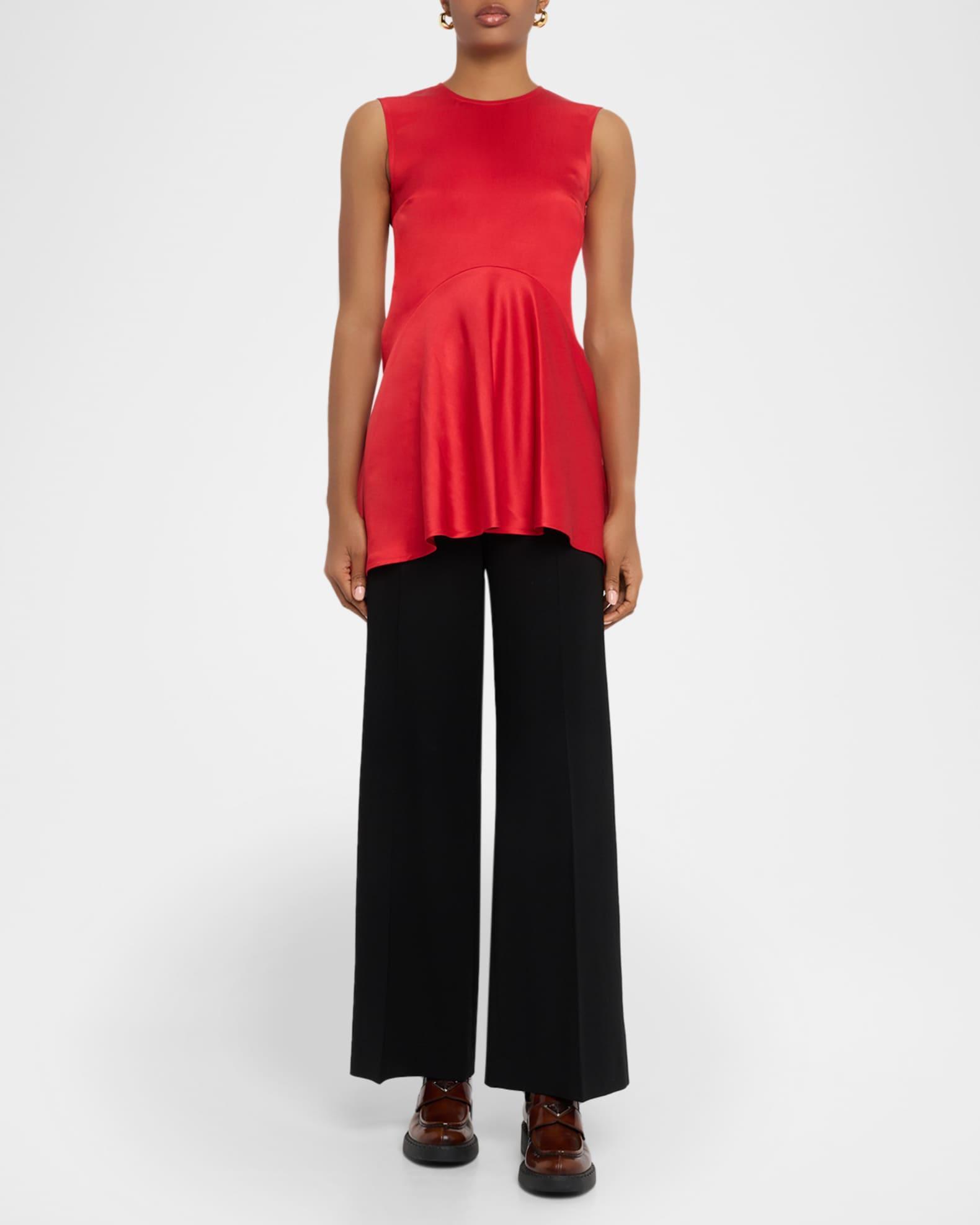 Sleeveless High-Low Peplum Top Product Image