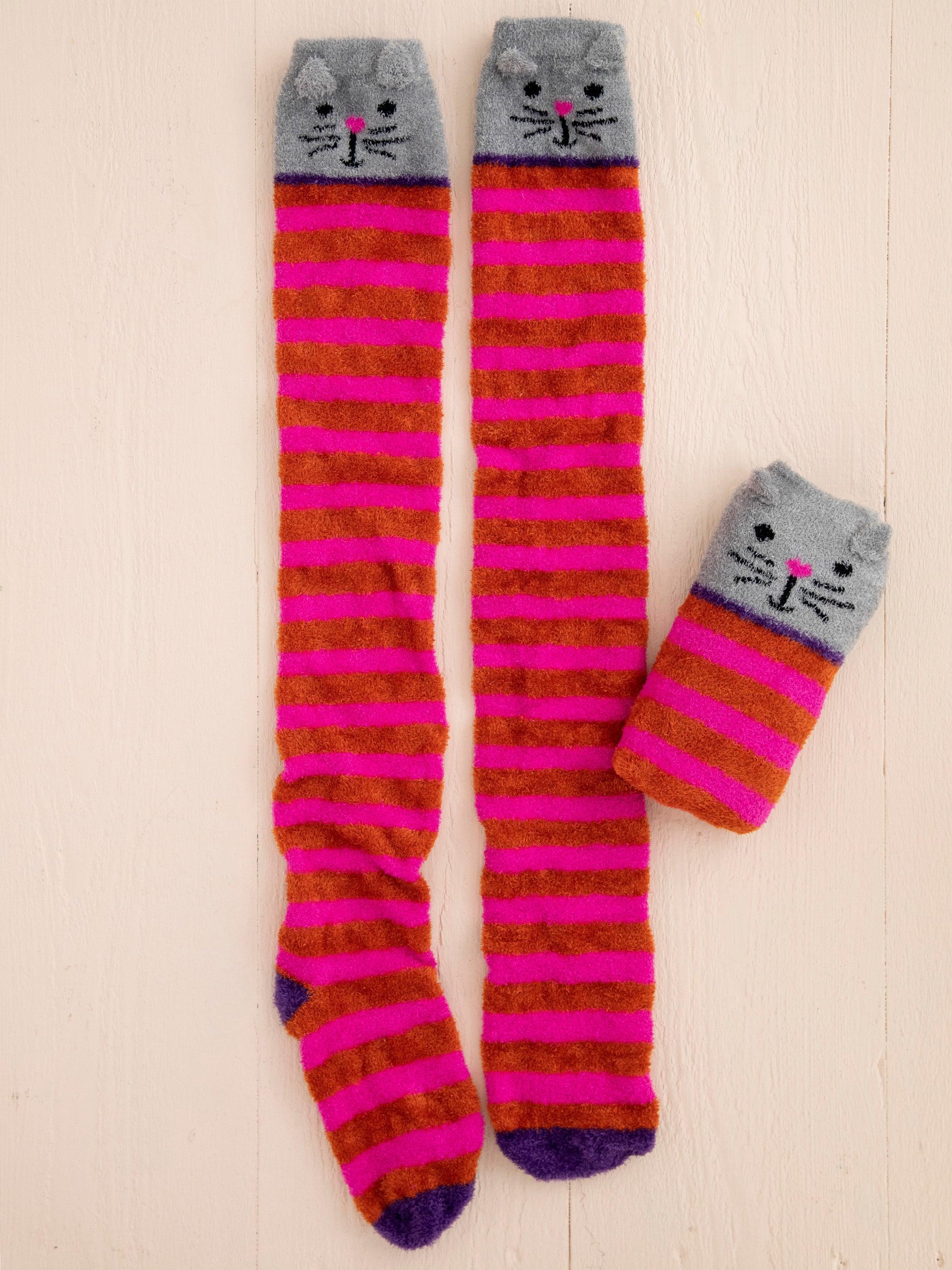Over-the-Knee Critter Cozy Socks - Dog Product Image
