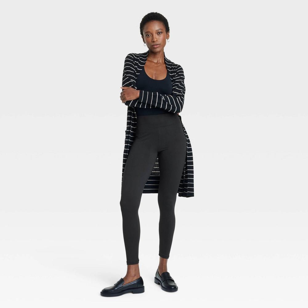 Women's Supersoft Leggings with Wide Waistband - A New Day™ XL: Mid Rise, Ankle Length, Pull-On Product Image