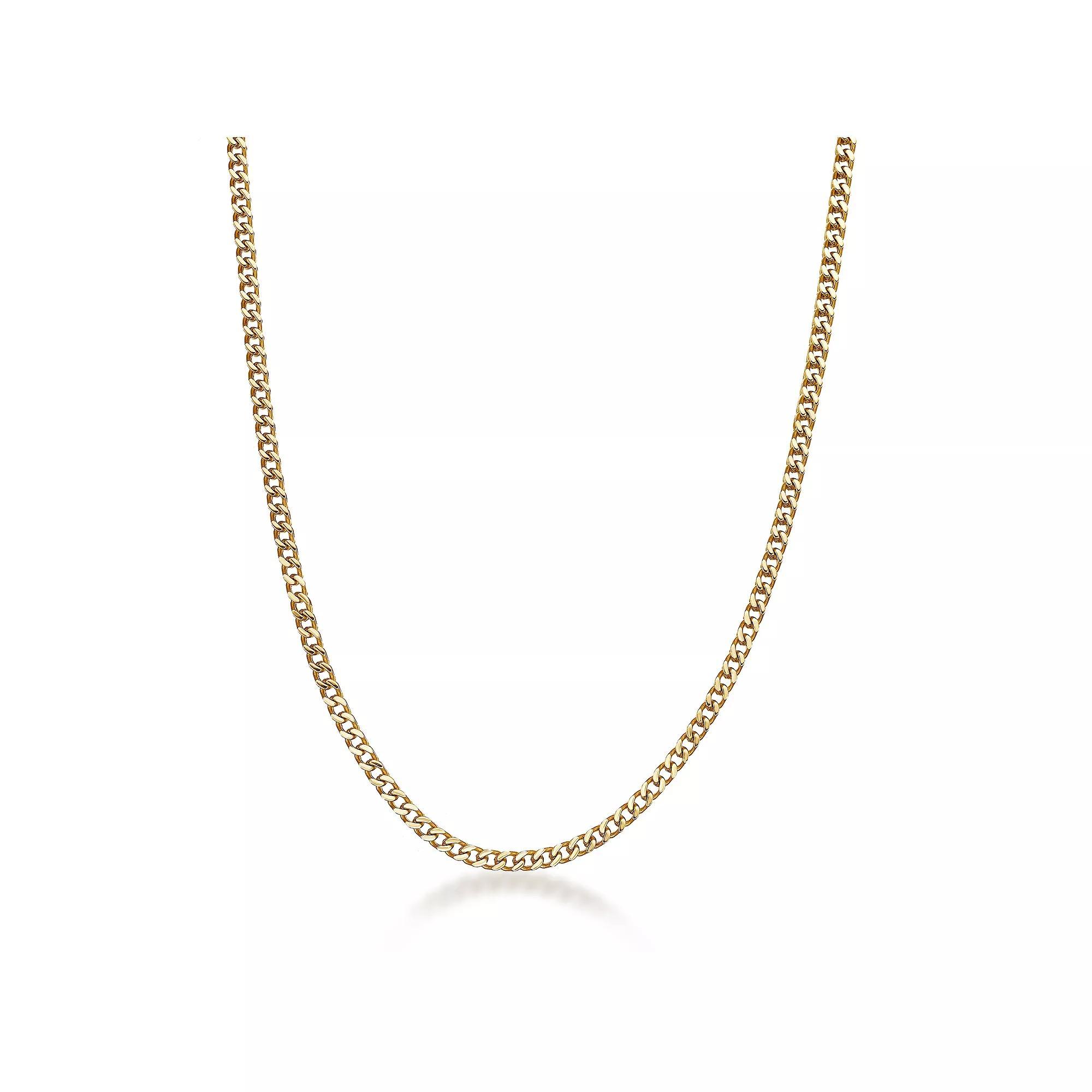Men's LYNX Stainless Steel 4 mm Foxtail Chain Necklace, Size: 22", Gold Tone Product Image