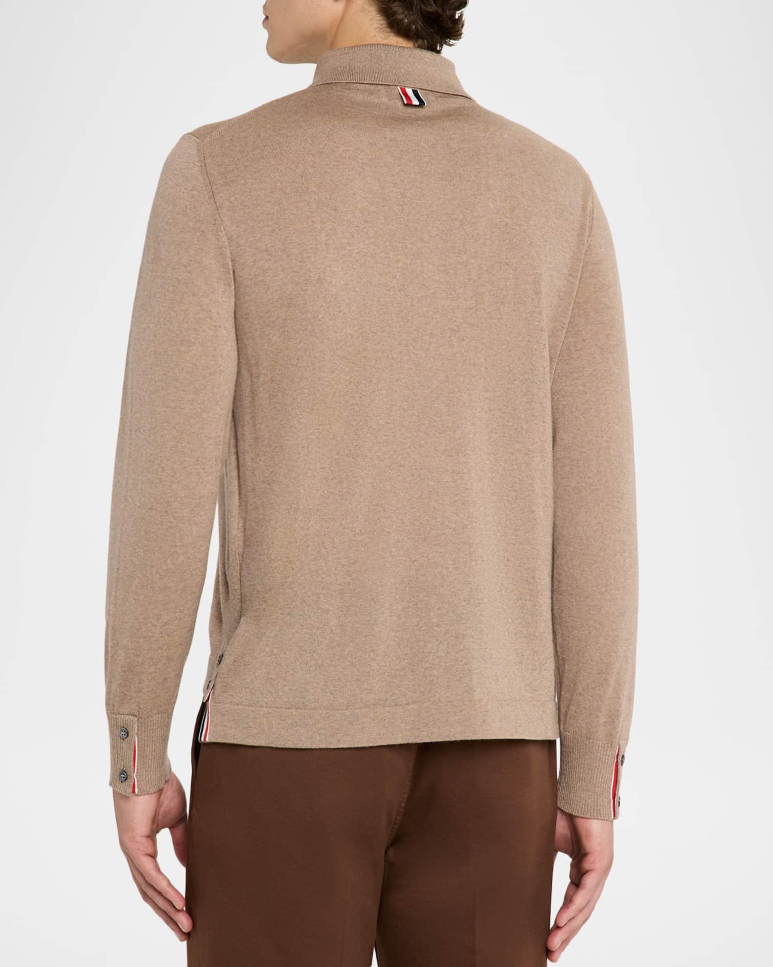 Men's Wool Knit Grosgrain-Trim Pocket Cardigan Product Image