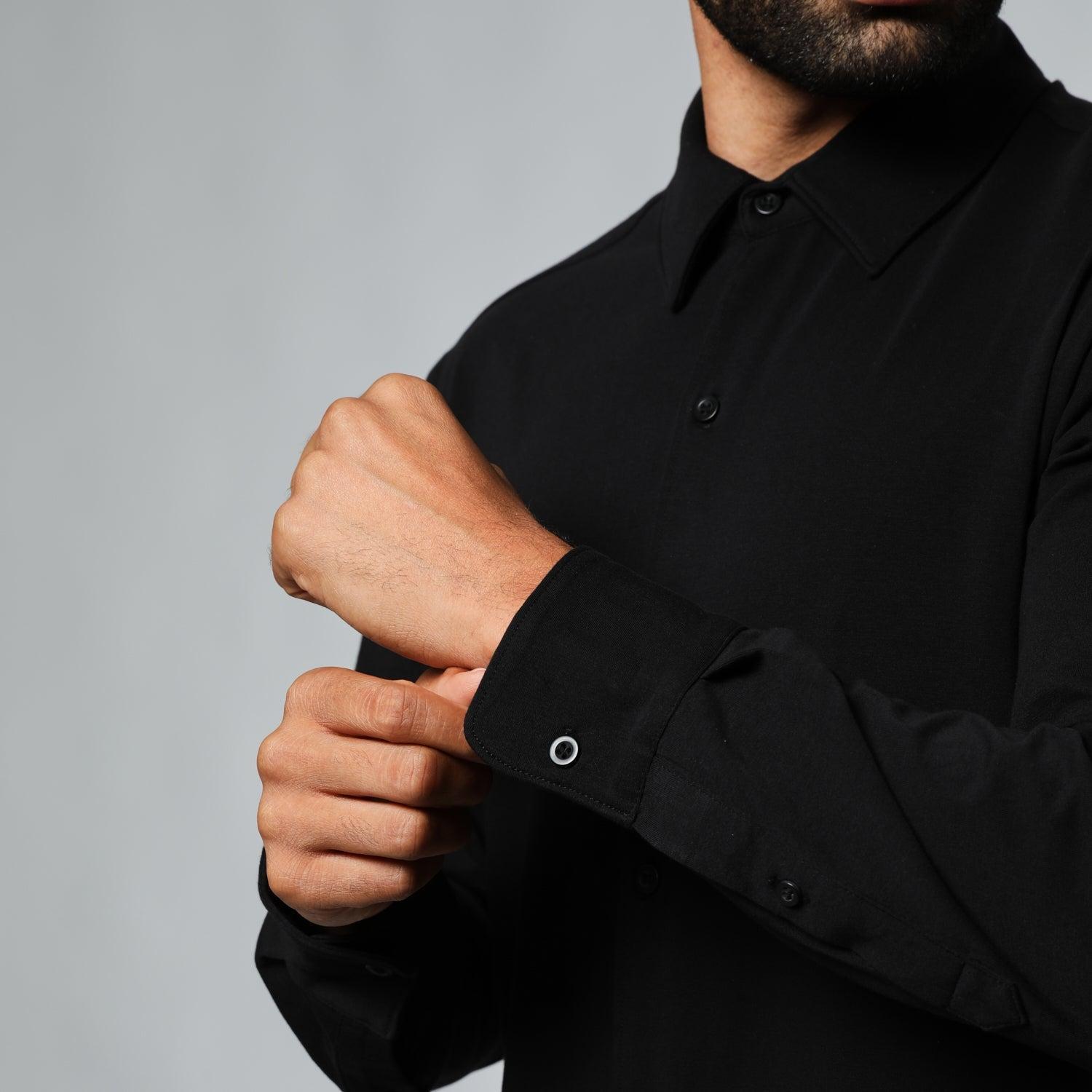 Navy Short Sleeve Knit Shirt Product Image
