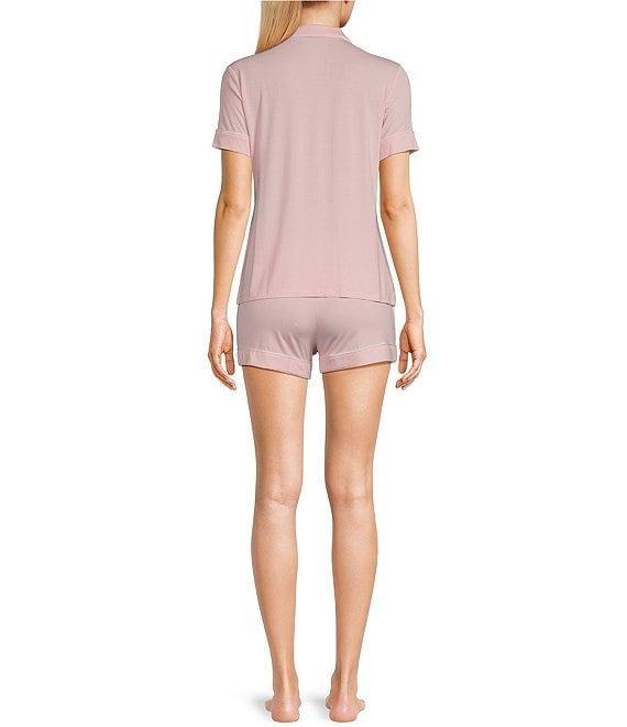 KatieJNYC Short Sleeve Button Front Lynn Lounge Short Set Product Image