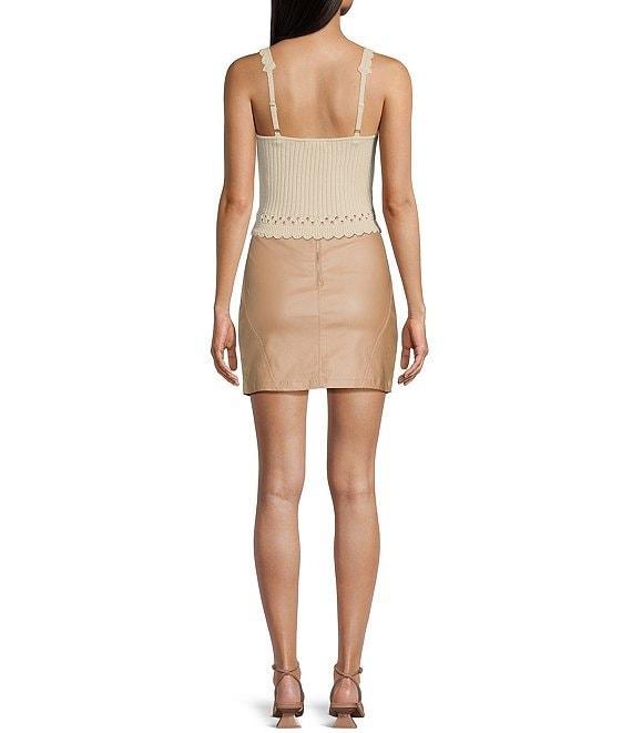 GB Coated High Rise Mini Skirt Product Image