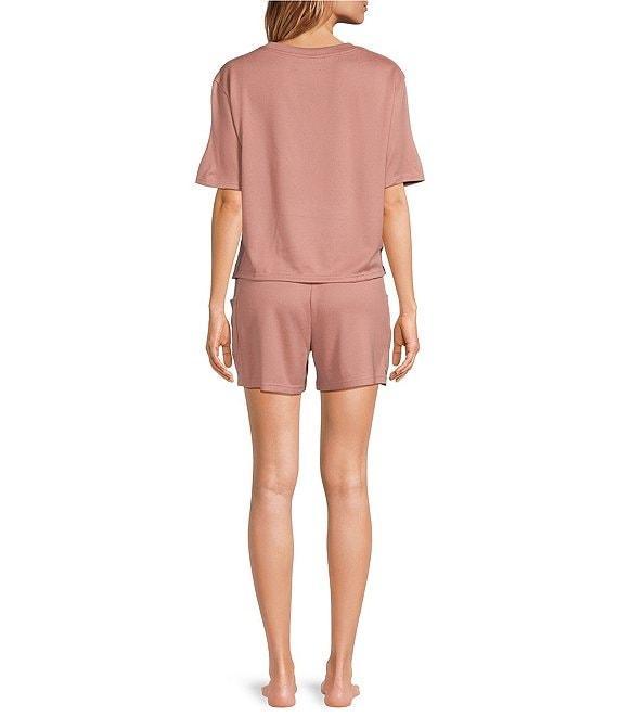 UGG Emaryld Peached Knit Short Sleeve Tee & Cargo Short Lounge Set Product Image