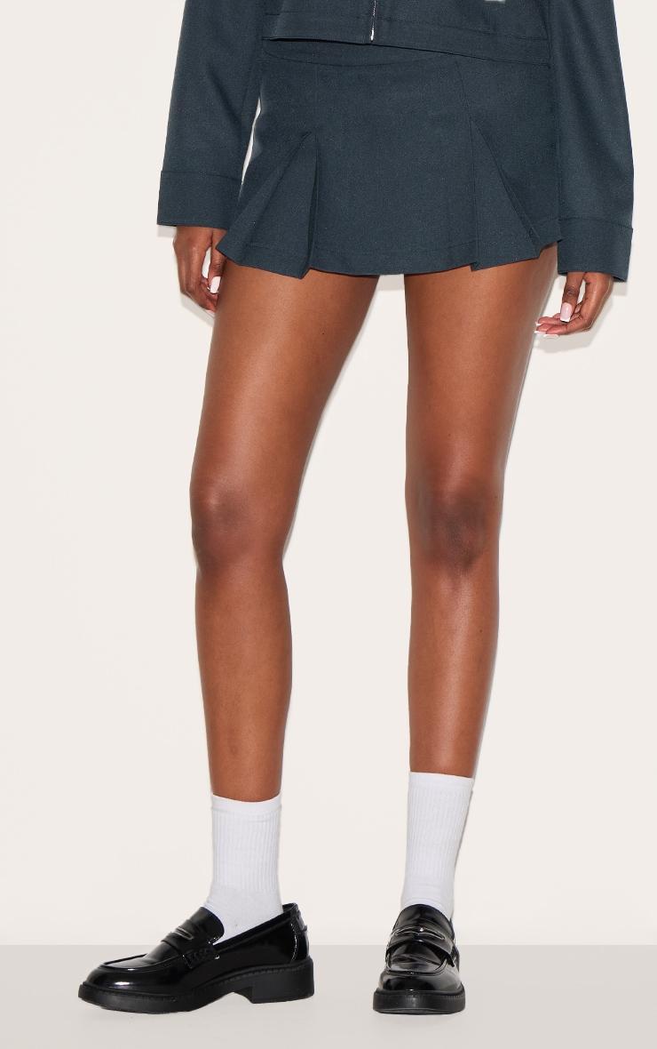 Navy Woven Mini Skort Product Image