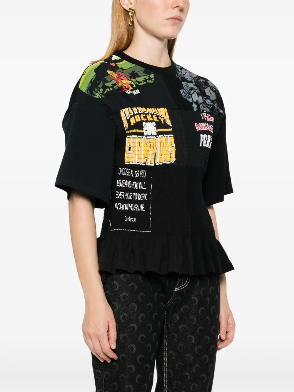 upcycled shirred T-shirt Product Image
