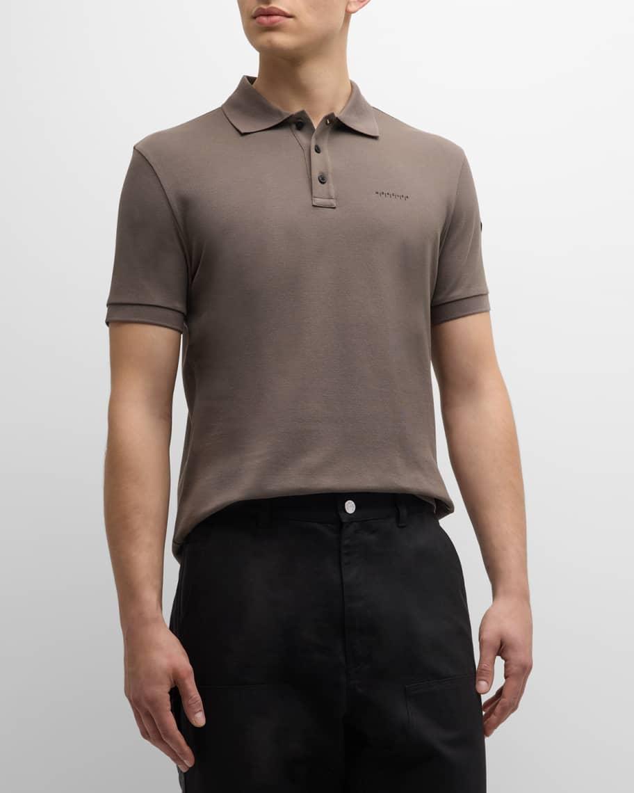 Mens Pique Logo Polo Shirt Product Image
