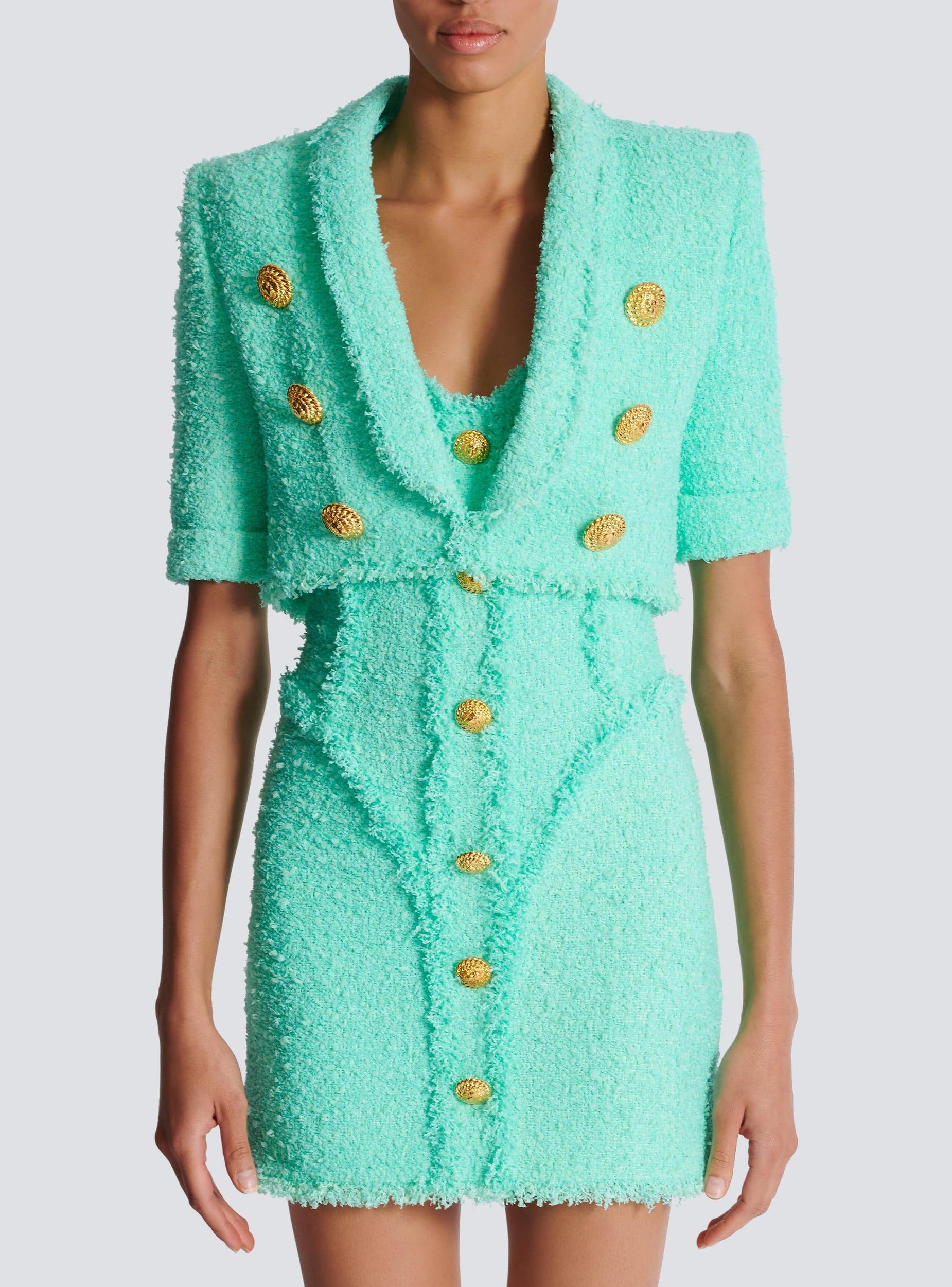 6-button cropped tweed jacket Product Image
