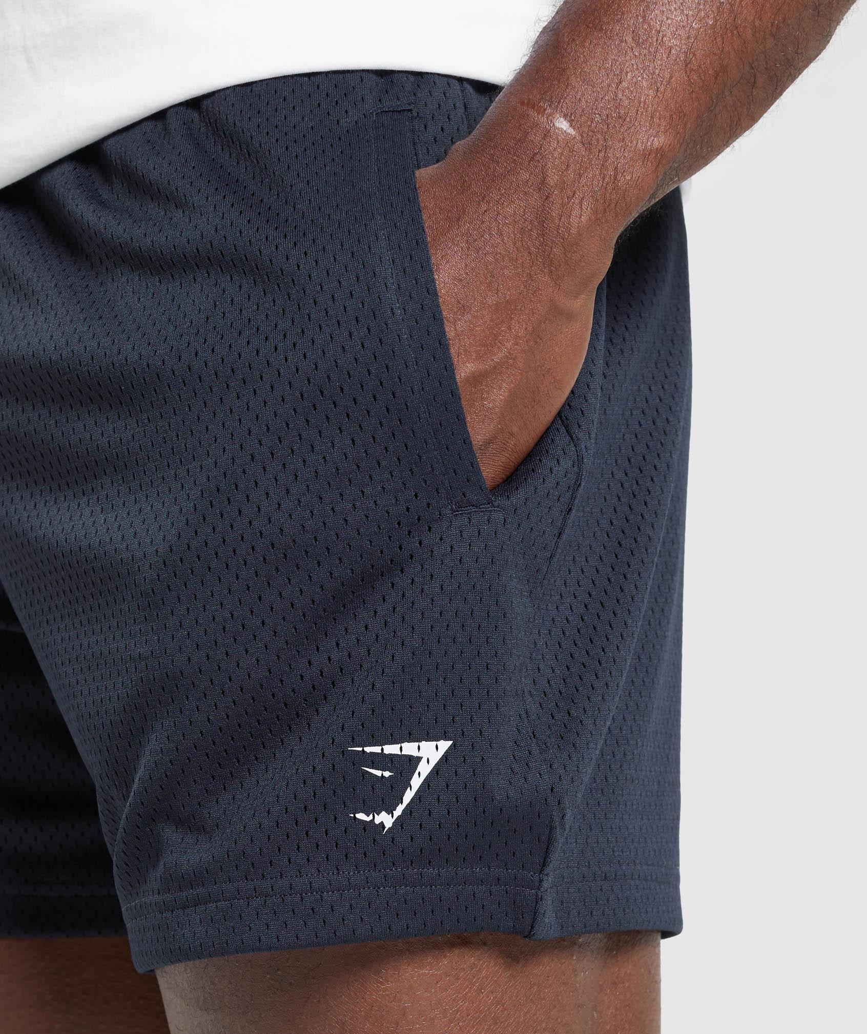 Gymshark Lifting Mesh 5" Shorts - Heavy Blue Male Product Image