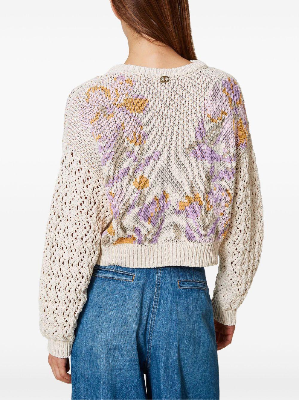 floral-jacquard sweater Product Image