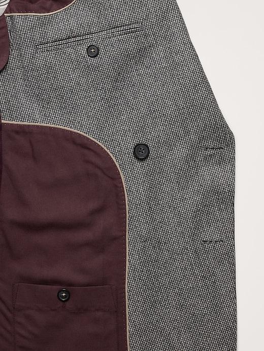 Italian Houndstooth Double-Breasted Suit Jacket Product Image