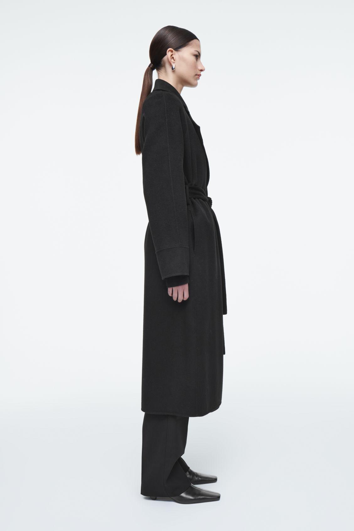BELTED DOUBLE-FACED WOOL COAT Product Image