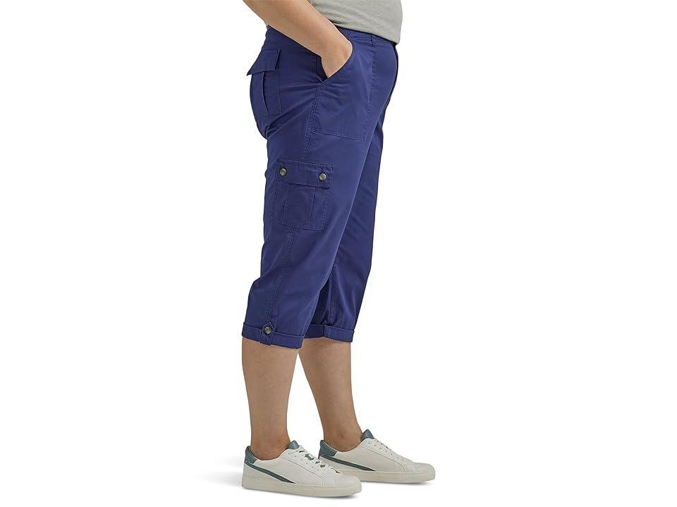 Plus Size Lee® Flex-To-Go Cargo Capri Pants, Women's, Size: 16 - Regular, Tech Gray Product Image