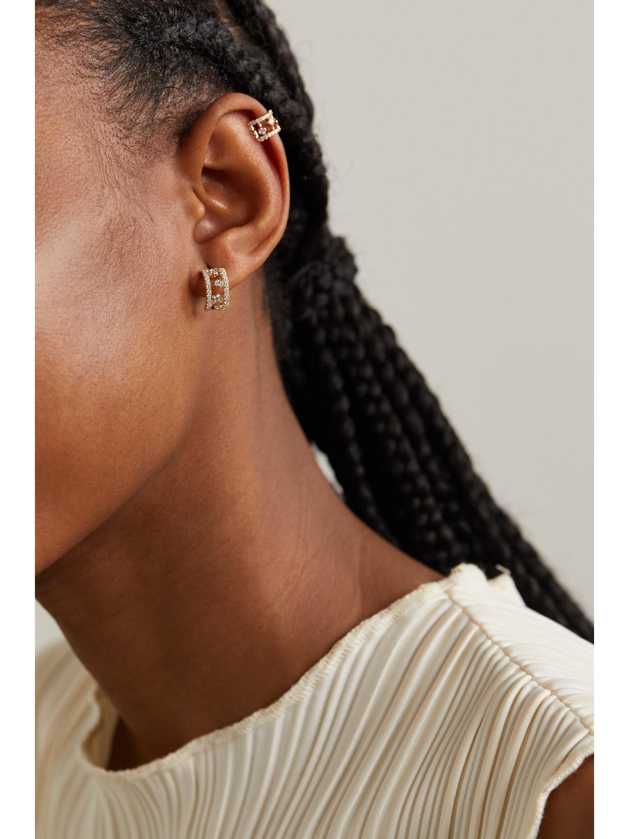DE BEERS Dewdrop 18-karat Rose Gold Diamond Hoop Earrings Product Image