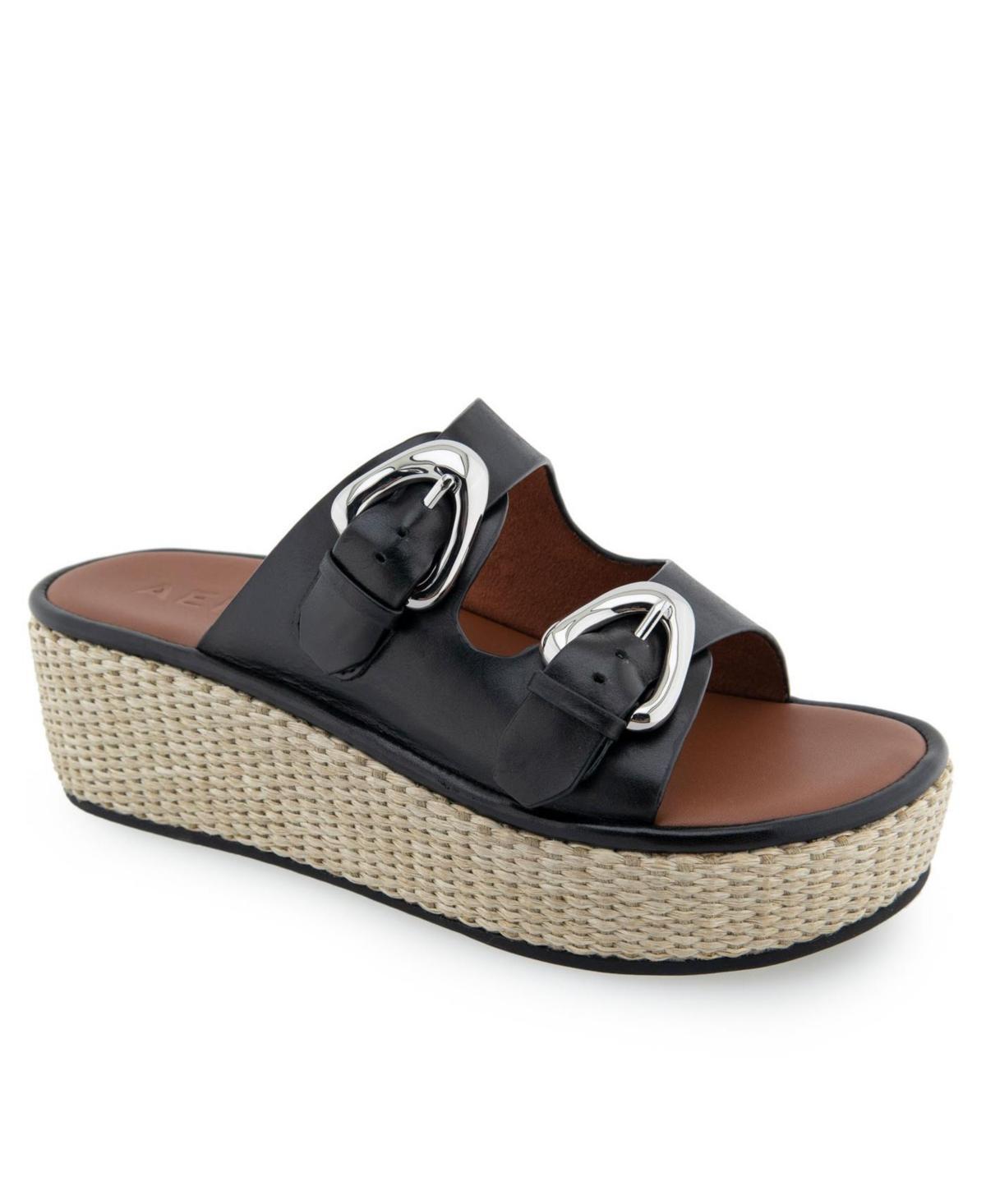 Aerosoles Darcy Womens Leather Platform Sandals Product Image