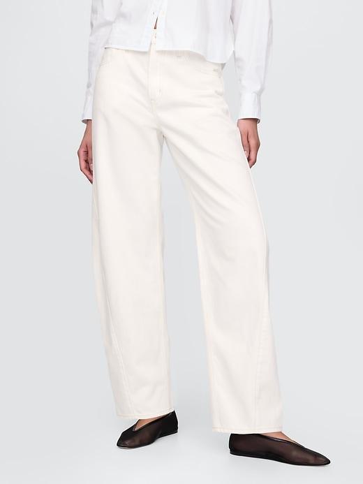 High Rise Barrel Jeans Product Image