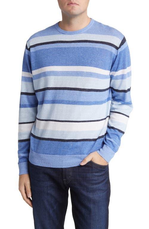 Men's Serene Linen-Wool Stripe Crewneck Sweater Product Image