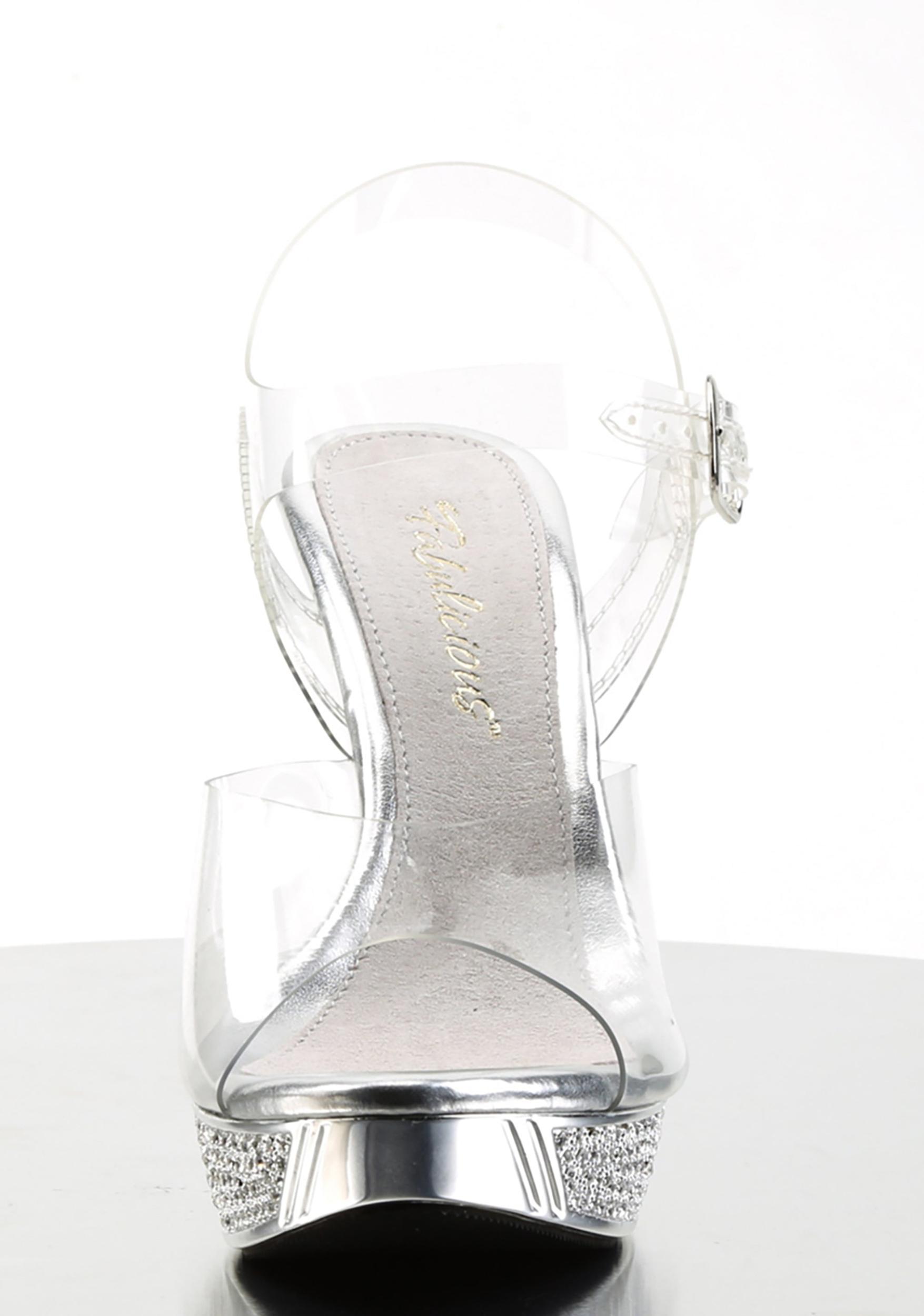 Fabulicious Pleaser Elegant Heels - Clear Rhinestones Product Image