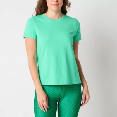 Xersion Womens Cotton Crew Neck Short Sleeve T-Shirt Product Image
