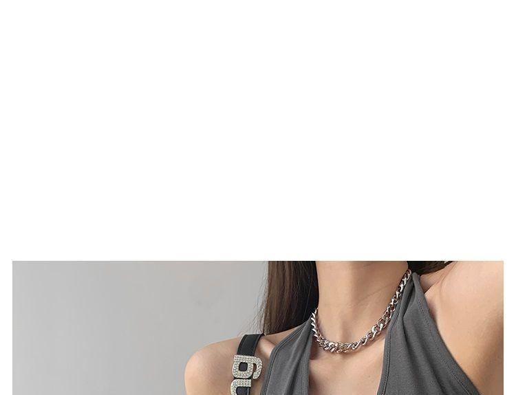 Heart-Accent Halter Top in 5 Colors Product Image