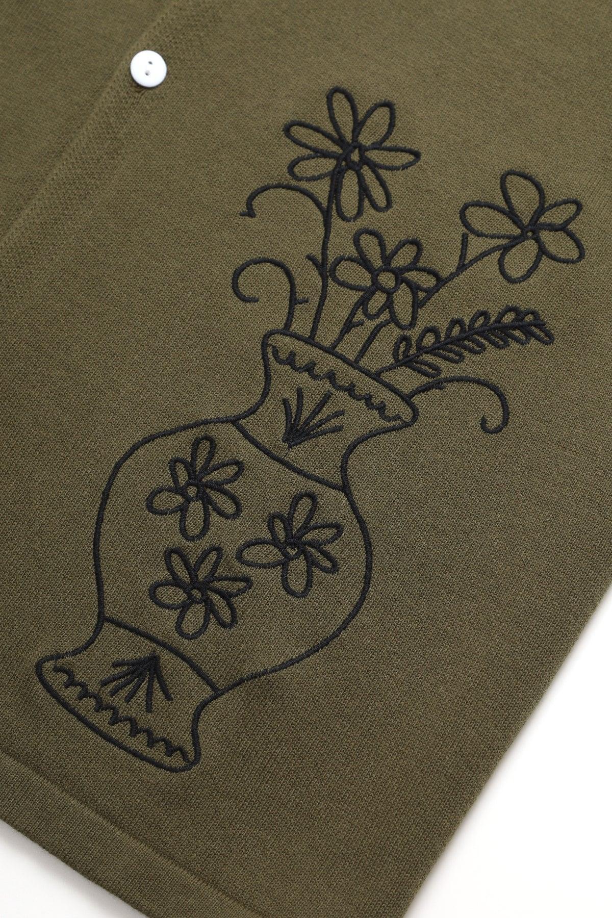 Knitted Vase Shirt - Olive Product Image