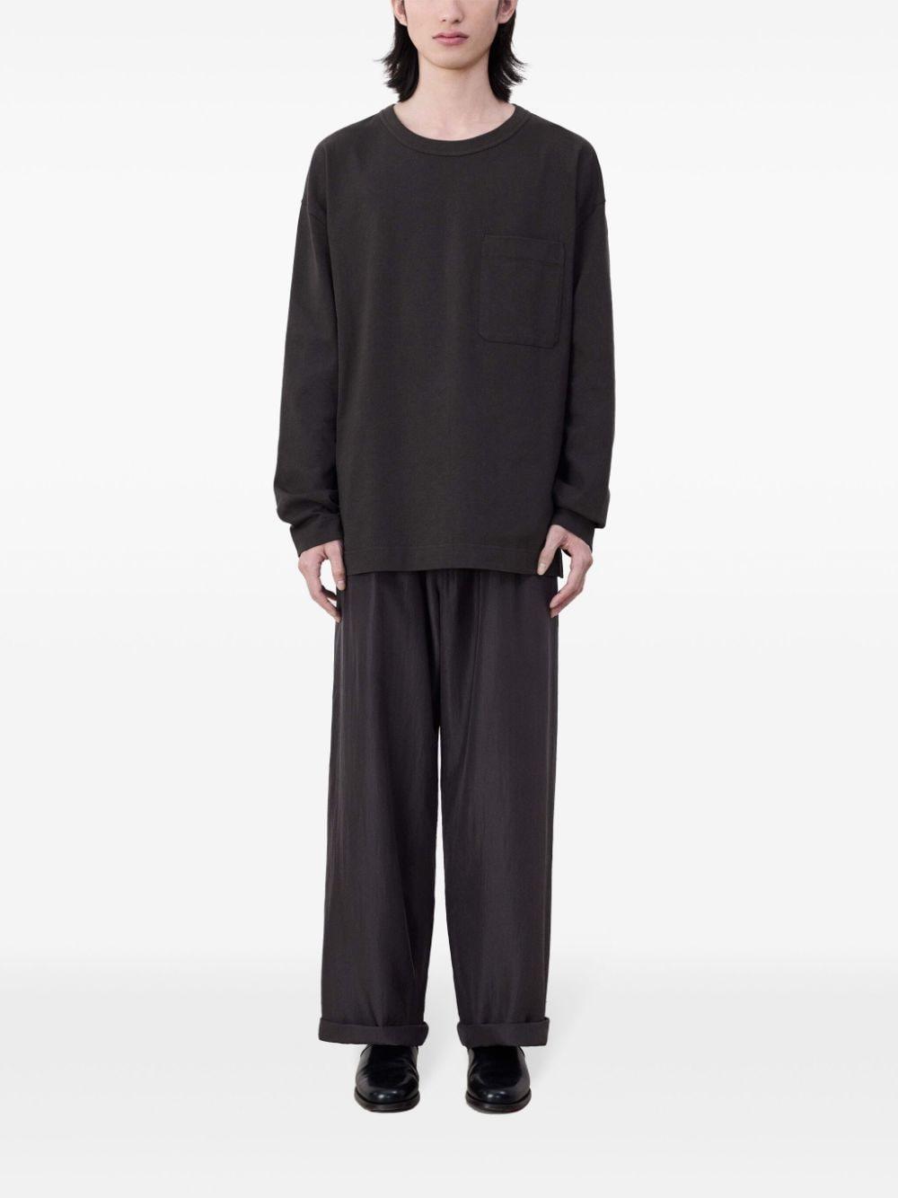 Crew-neck Long-sleeve T-shirt In Brown Product Image