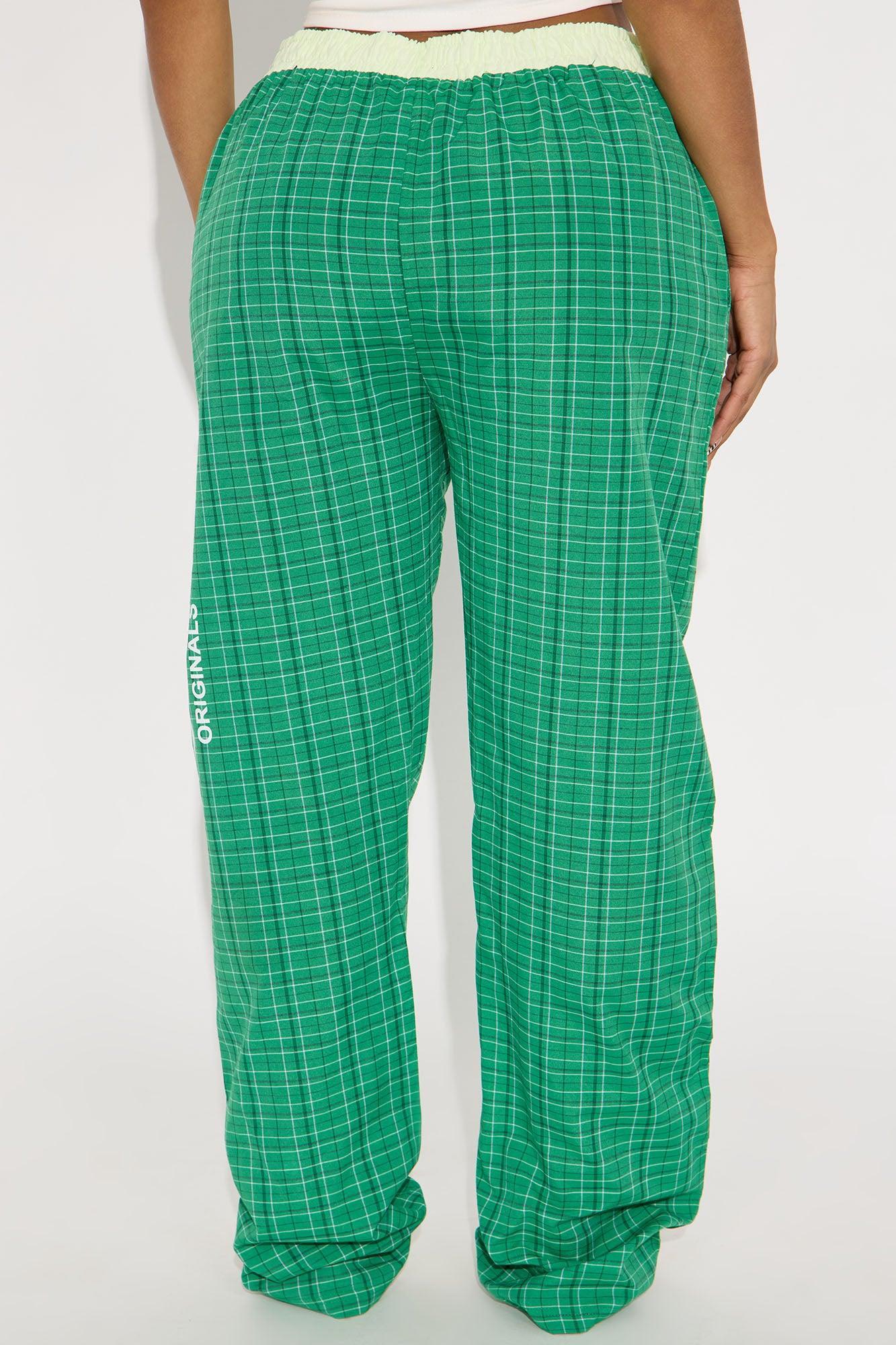 Von Dutch Logo Boxer PJ Pant - Green Female Product Image