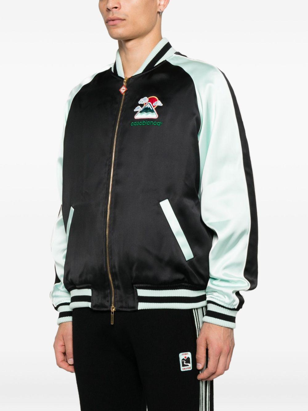 embroidered-logo bomber jacket Product Image