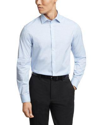 Michael Kors Mens Regular-Fit Comfort Stretch Check Dress Shirt Product Image