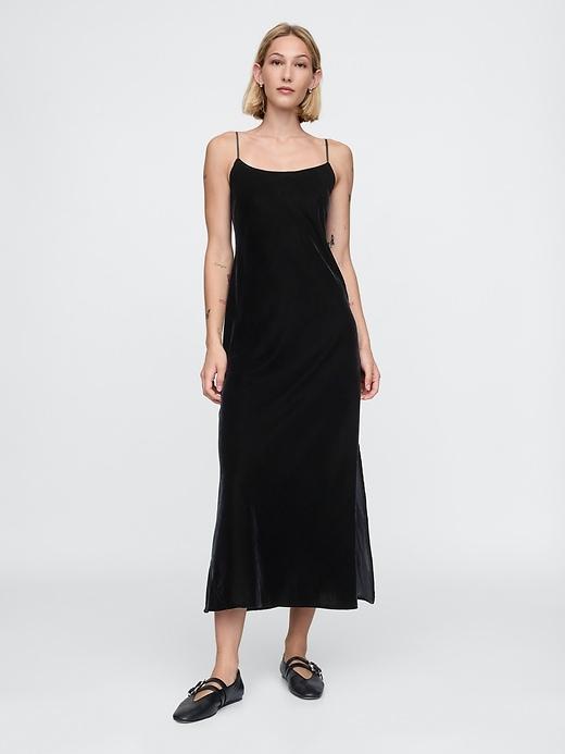 Recycled Velvet Maxi Slip Dress Product Image