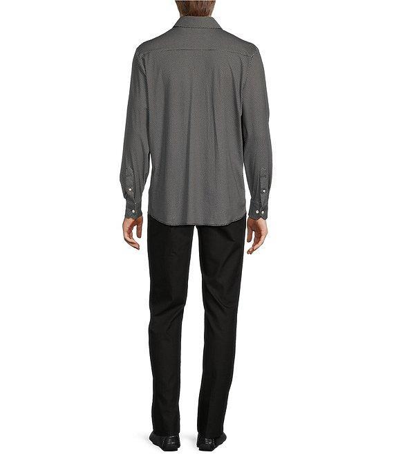 Hart Schaffner Marx State Street Essentials Albini 4FLEX Long Sleeve Mini Floral Coat Front Shirt Product Image