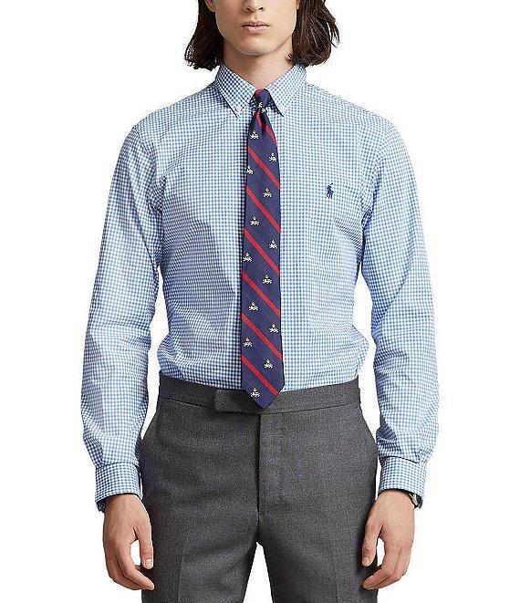 Polo Ralph Lauren Classic-Fit Stretch Checked Poplin Long Sleeve Woven Shirt Product Image