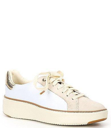 Cole Haan GrandPr Topspin Leather Platform Sneakers Product Image