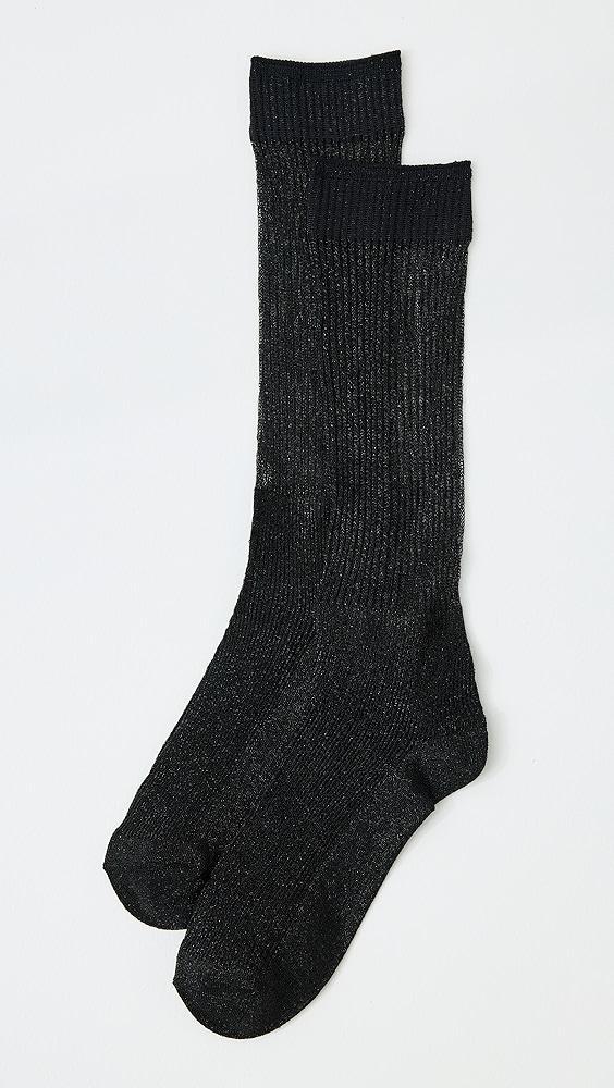 High Heel Jungle Shimmery Lights Metallic Socks | Shopbop Product Image
