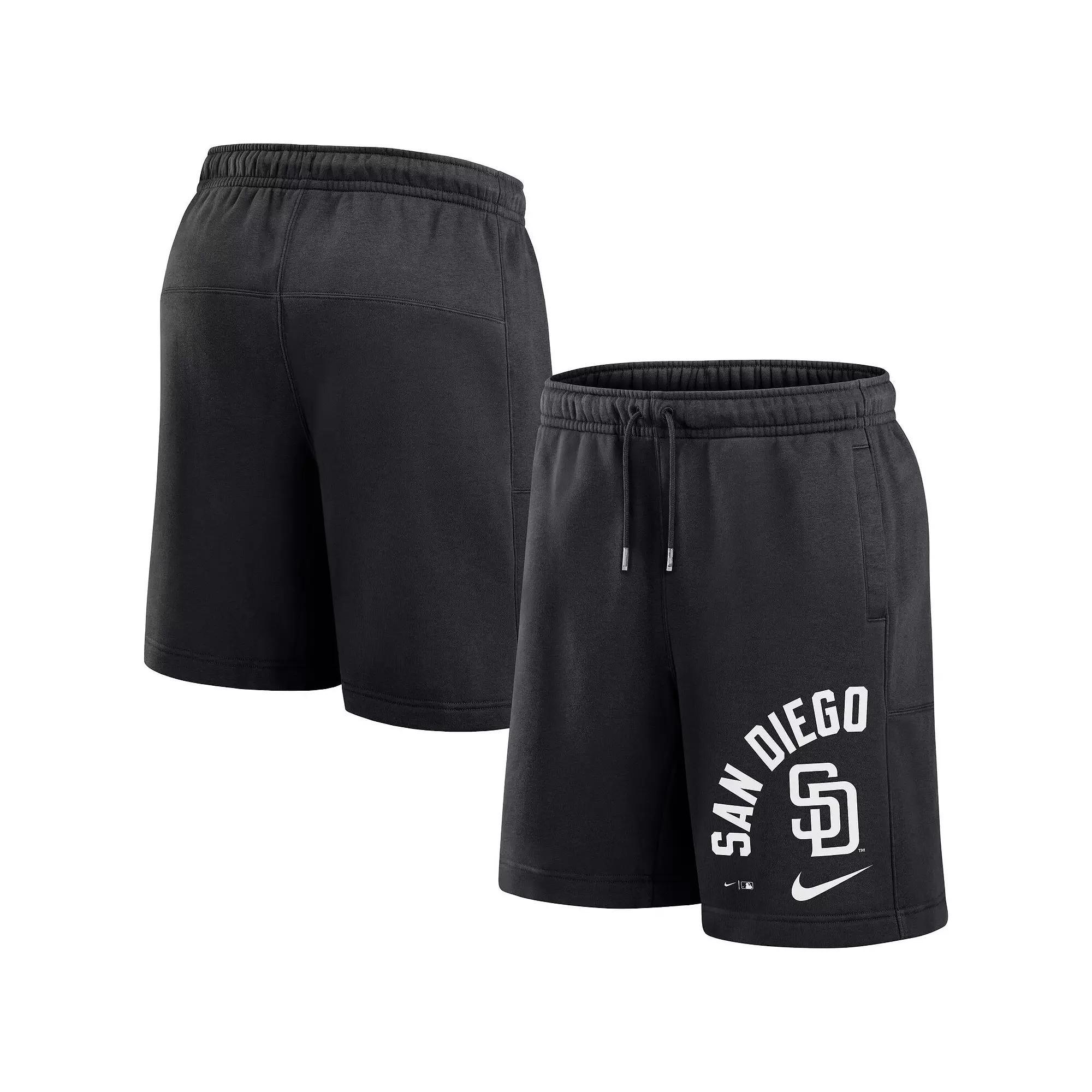 Men's Nike Black San Diego Padres Arched Kicker Shorts, Size: Large Product Image