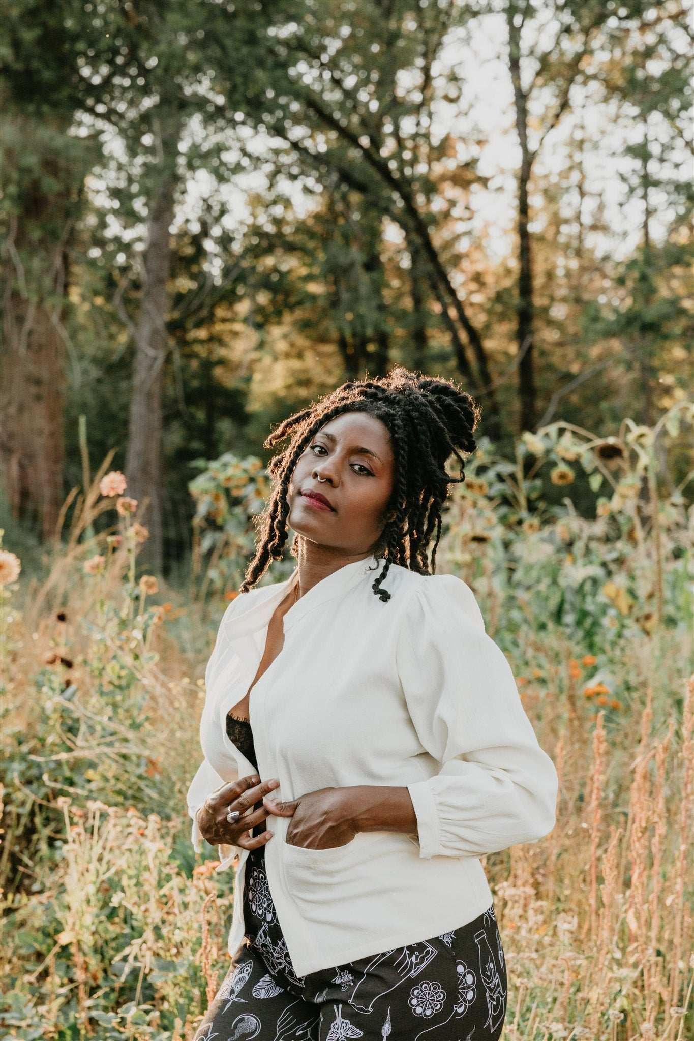 Jane Jacket in Textured White Product Image