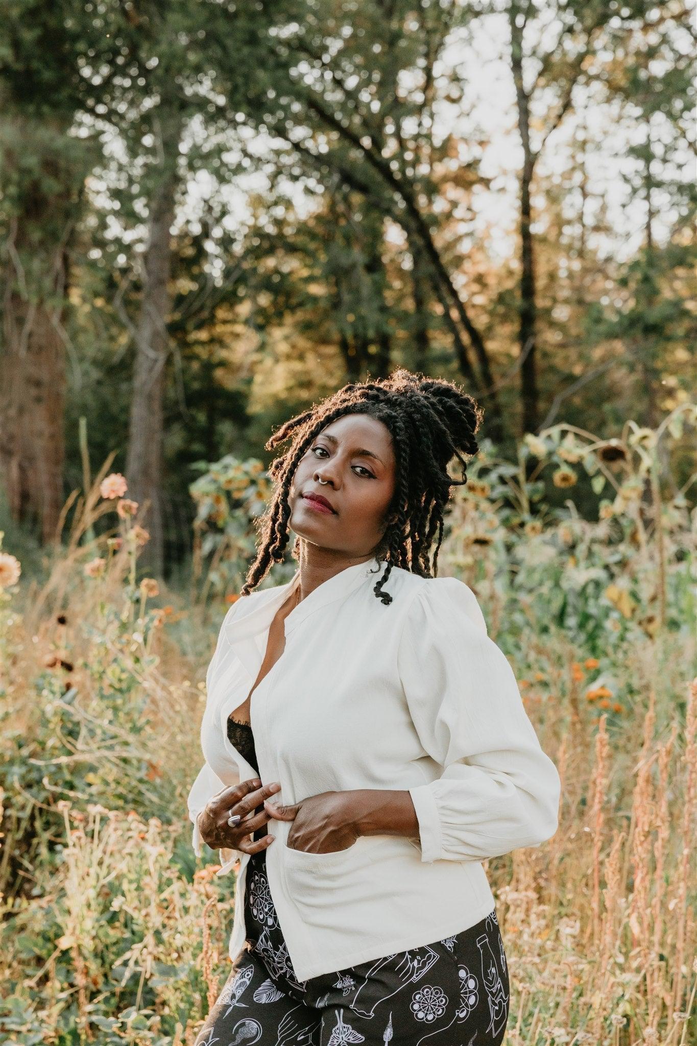 Jane Jacket in Textured White Product Image